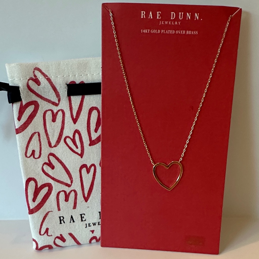Rae Dunn Gold Heart Pendant Necklace